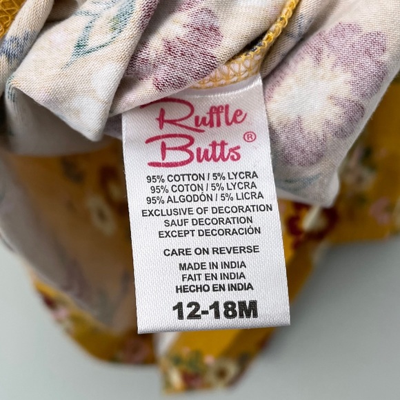 Ruffle Butts Golden Waterfall Long Sleeve Dress - Picture 6 of 8